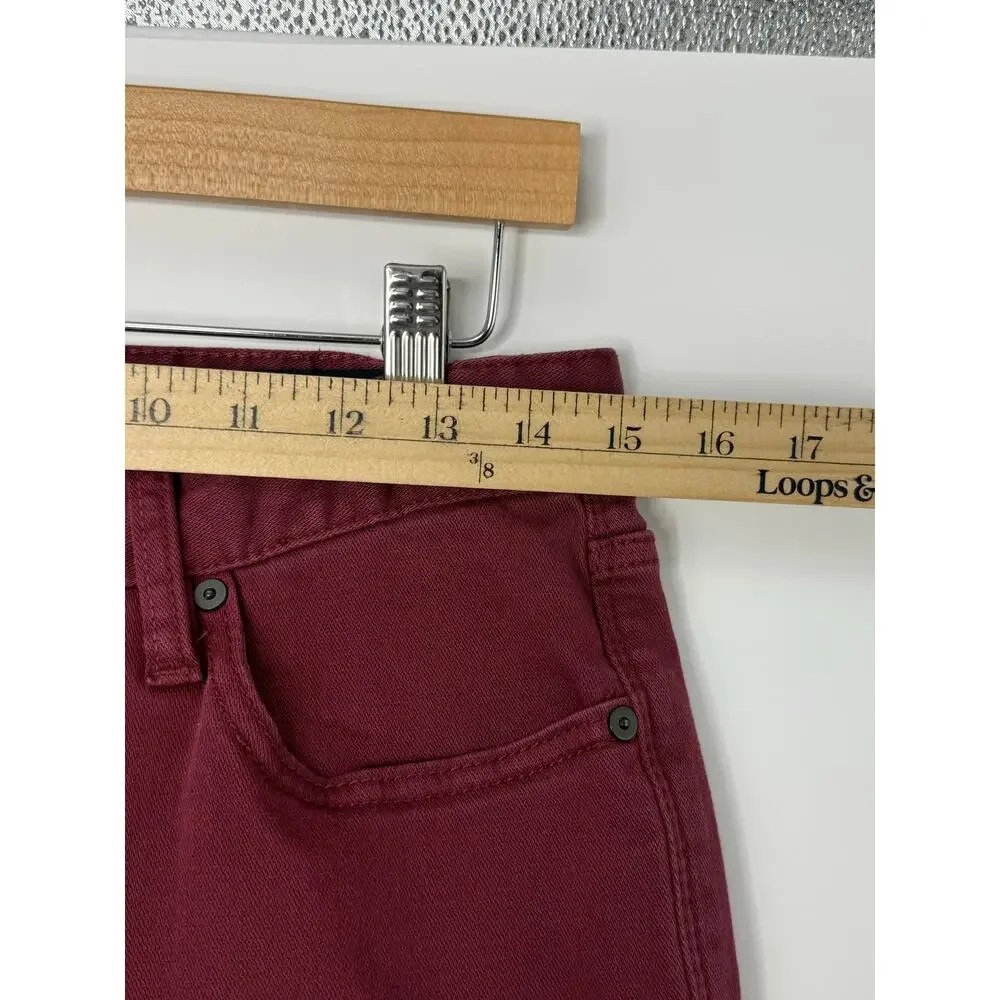 Roark Highway 128 Straight Fit Burgundy Stretch Denim Pants 30x32 (fits 30x30)